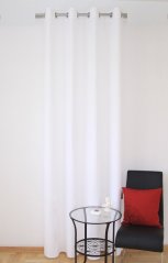 Draperie elegantă gata cusută pentru cameră în culoarea albă