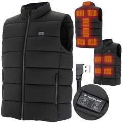 Vesta încălzită unisex - negru