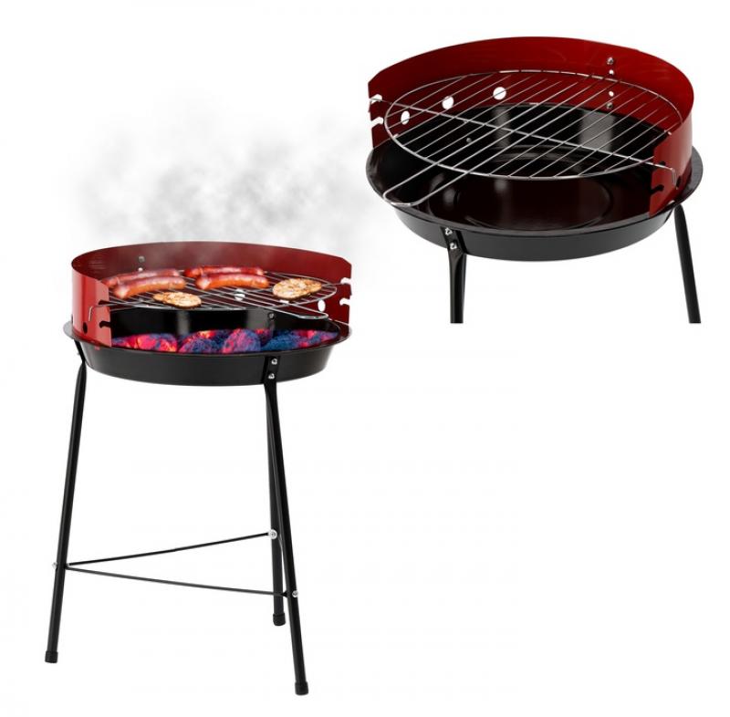 Runder Gartengrill 41 X 33,5 X 46,5 cm - rot