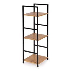 Moderní regál 80 cm se 3 policemi dřevo / kov
