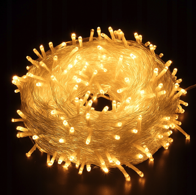 LED коледно външно осветление, топло бяло IP44