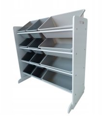Organizzatore di giocattoli per bambini XXL in grigio 