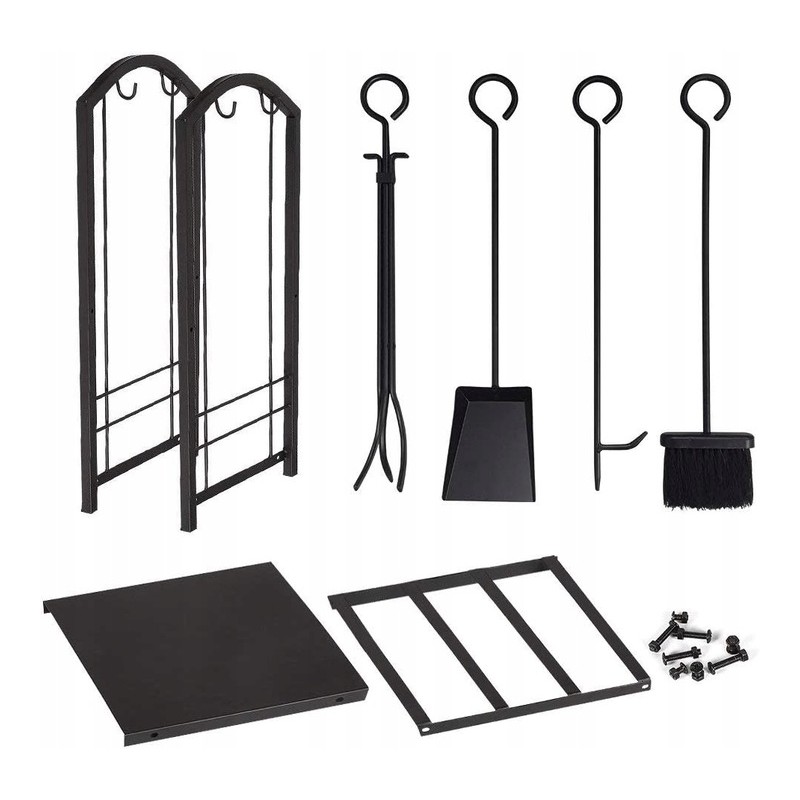 Kandallófa állvány tartozékokkal 73 x 40 x 30 cm