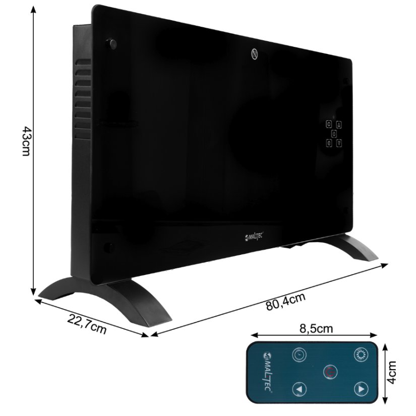 Încălzitor electric cu convector din sticlă MALTEC CH7000DWB