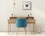Orologio bianco con decoro in rovere 30 x 30 cm