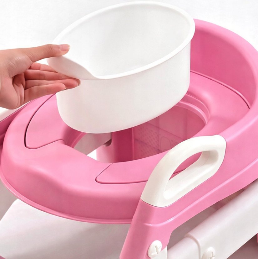 Gyermek WC csökkentő 3in1 - bili, WC-ülőke és csúszásmentes lépcsőfok