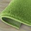 Okrúhly jednofarebný koberec zelenej farby