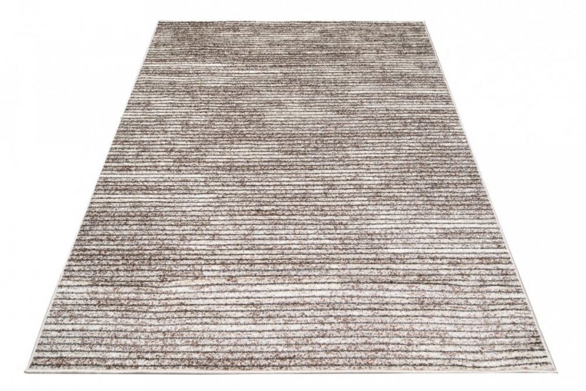 Moderní koberec v hnědých odstínech s tenkými proužky - Rozměr koberce: Šířka: 120 cm | Délka: 170 cm