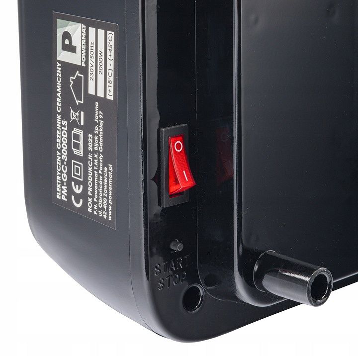 Légfüggöny 2000 W - kerámia fűtőtest termosztáttal