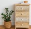 Kommode LUIZA mit 4 Schubladen - Boho-Design, 40 x 29 x 73 cm