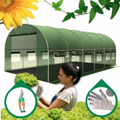 Veľký zosilnený záhradný fóliovník PRÉMIUM 3 x 6 m + DARČEK