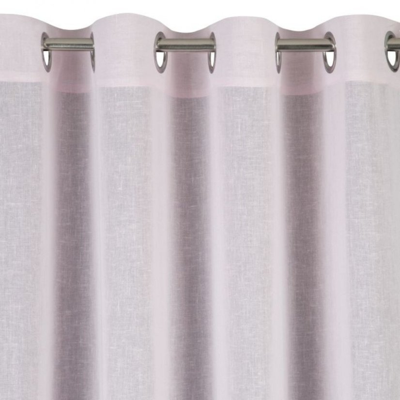Zarter luftiger Vorhang für Kreise in Rosa 140 x 250 cm