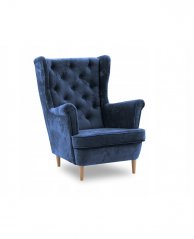 Modri fotelj v slogu GLAMOUR 