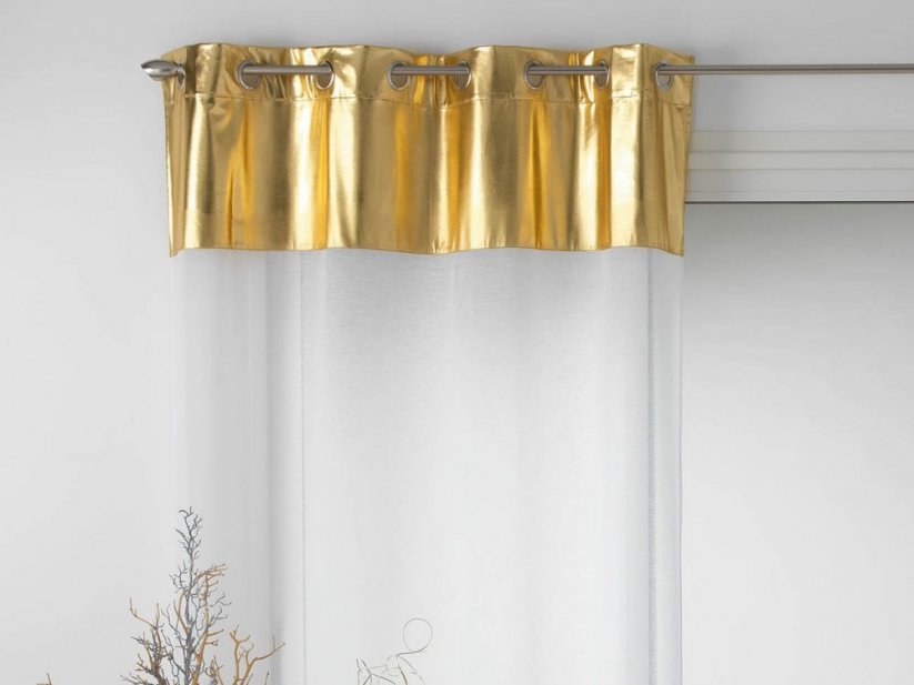 Minőségi függöny arany díszítésű felsőrésszel METALLIC 140x240 cm