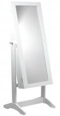 Бяла кутия за бижута с огледало 119,5 x 35 x 8,7 cm