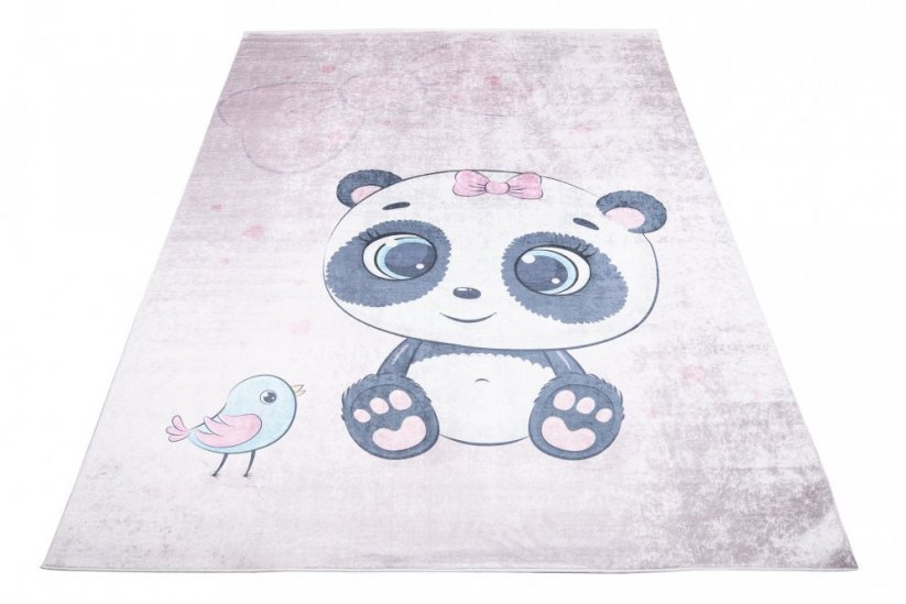 Kinderteppich mit liebenswertem Panda-Motiv