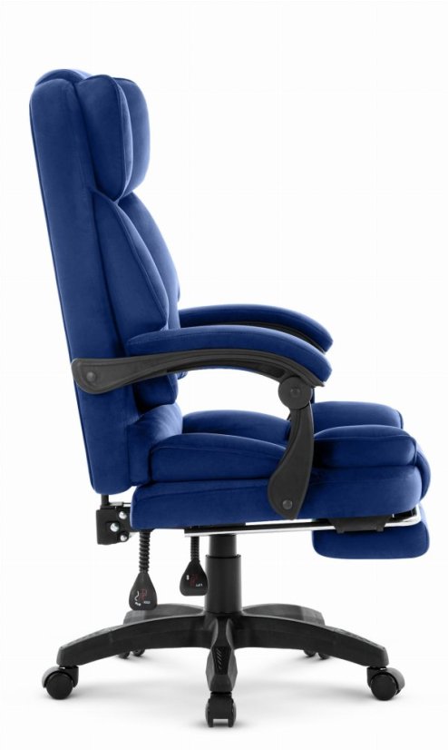 Sedia ergonomica da ufficio HC-1031 con poggiapiedi - blu
