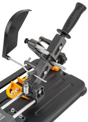 Stojan na uhlovú brúsku s nastaviteľným uhlom rezu 0–45°