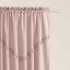 Rózsaszín függöny ASTORIA rojtos rojtokkal 140 x 280 cm-es nyakkendőszalagon