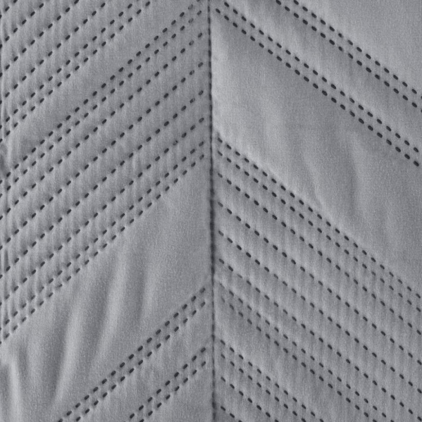 Cuvertură de pat gri închis cu matlasare modernă