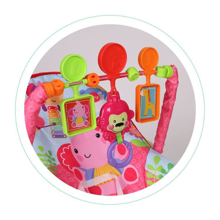 Sedia a dondolo per bambini ECOTOYS in rosa 3in1