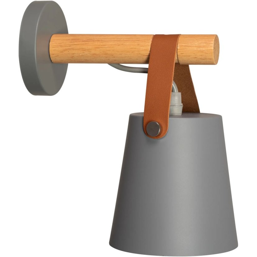Aplică de design realizată din lemn și metal