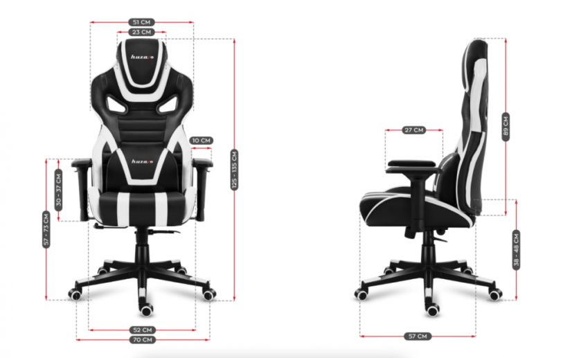 Luxusní herní křeslo FORCE 7.5 bílé barvy