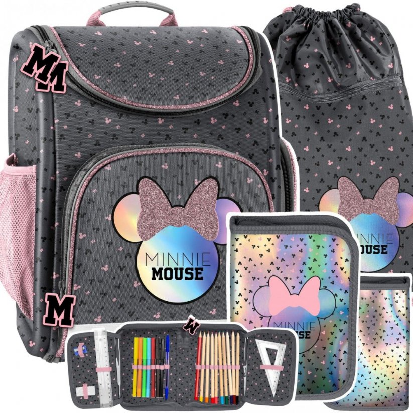 Školská taška Mickie Mouse v trojsade pre dievčatá