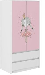 Armadio per bambini con una principessa 180x55x90 cm