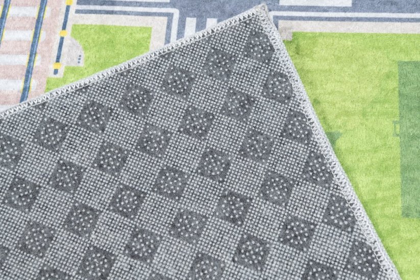 Detský koberec s motívom zeleného mestečka - Rozmer koberca: Šírka: 80 cm | Dĺžka: 150 cm