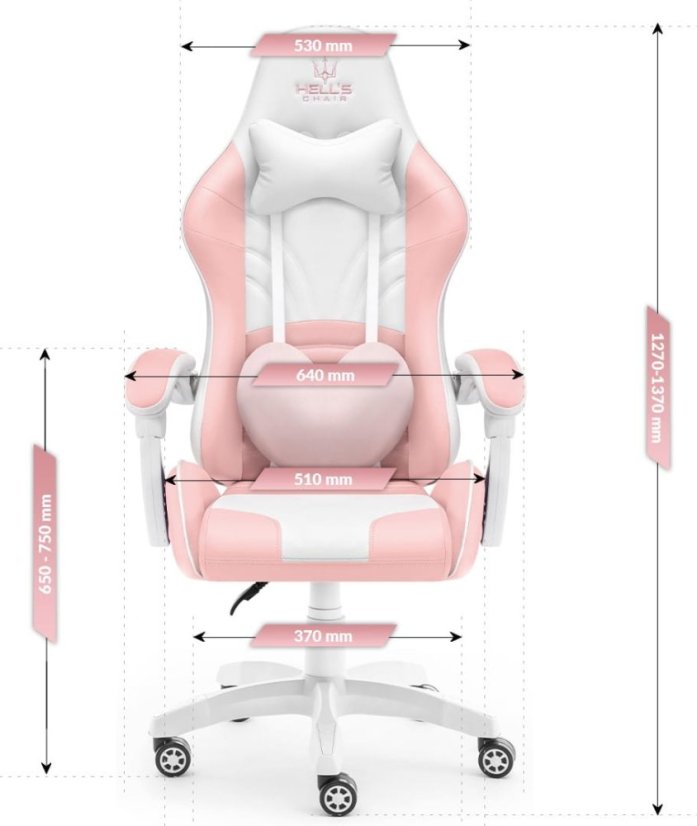 Rainbow Gamer szék - rózsaszín-fehér