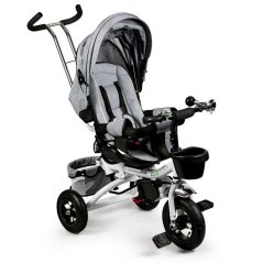 Detská sivá balančná trojkolka, bicykel Ecotoys