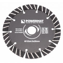 Диамантен диск за стенна фреза PM-TDB-133x4,5x20