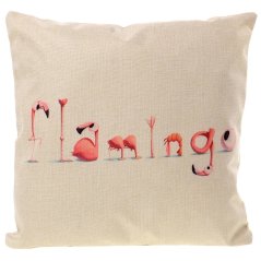Vászon párnahuzat Flamingo