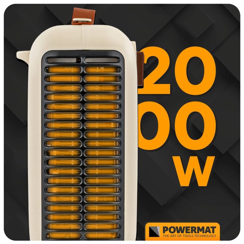 Termoventilátor – přenosný ohřívač 2000 W v retro designu