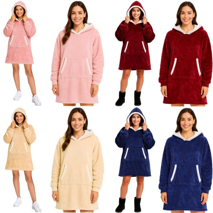 Oversize mikina s kapucňou – univerzálna veľkosť