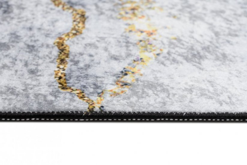 Černý módní koberec s abstraktním vzorem - Rozměr koberce: Šířka: 80 cm | Délka: 150 cm