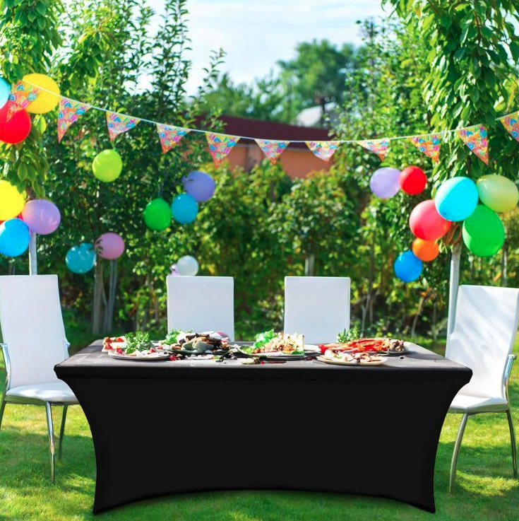 Fekete 180cm-es catering terítő