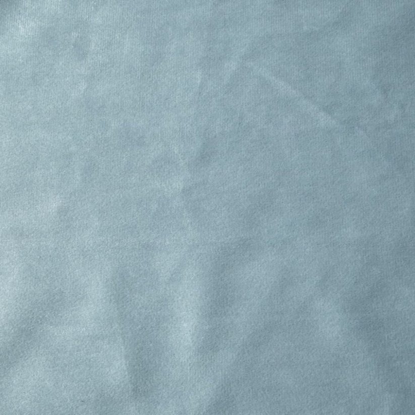 Svetlo modra žametna zavesa s trakom za zavezovanje 140 x 270 cm