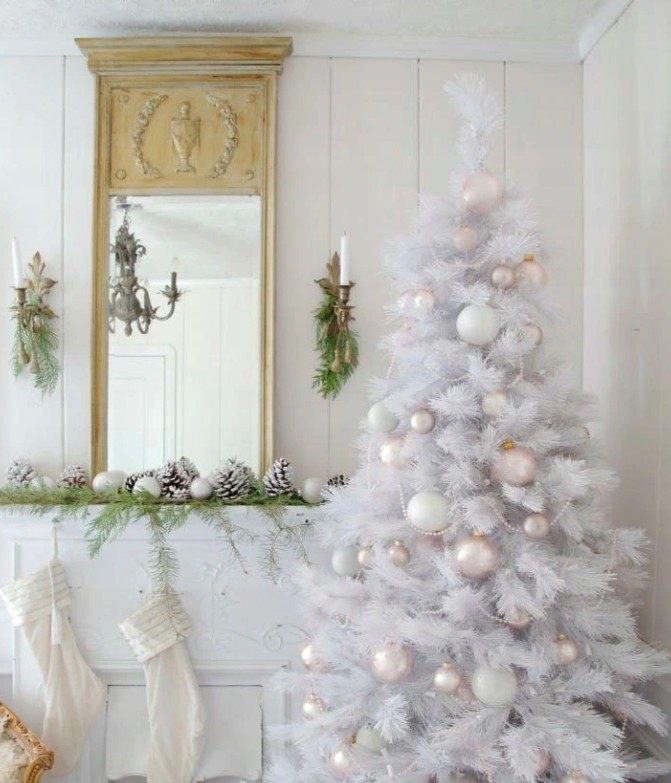 Luxusní bílý vánoční stromeček jedle 150 cm