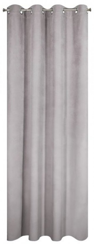 Einfarbige Verdunkelungsvorhänge in Stahlgrau 140 x 250 cm