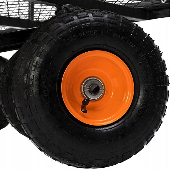 Gartenwagen auf aufblasbaren Rädern 220 l / 350 kg