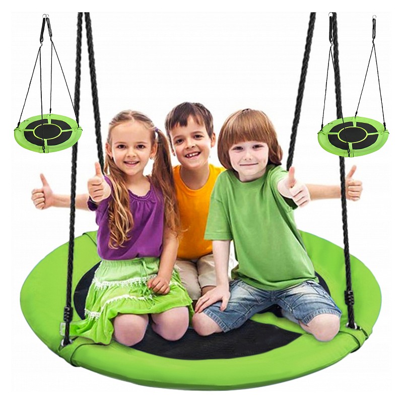 Hängender Schaukelring für Kinder in Grün