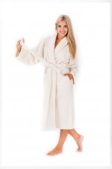 Светъл кремав дамски халат за баня размер XXL