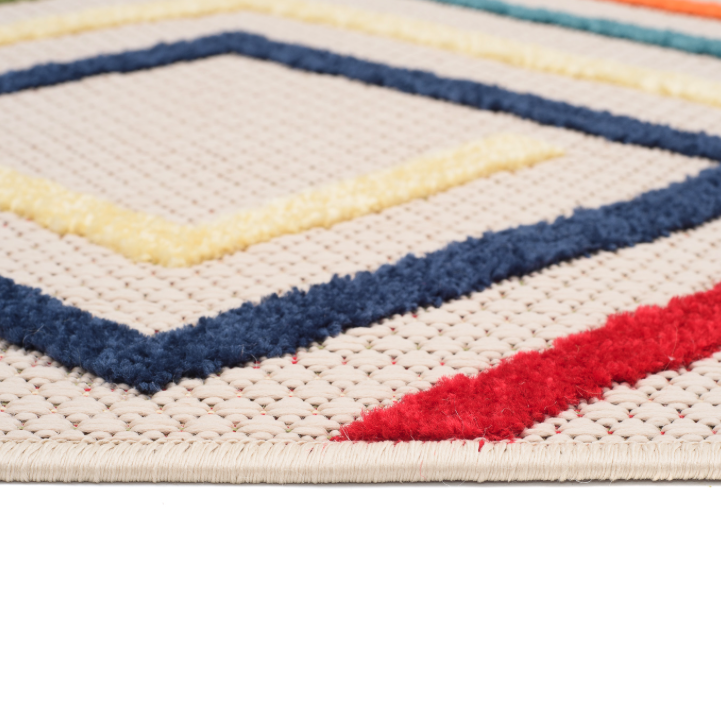 Viacfarebný vonkajší koberec AVENTURA EC95A - na terasu alebo balkón