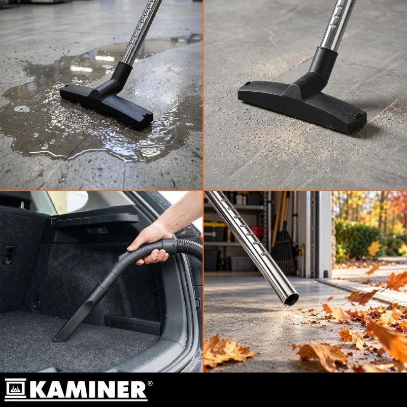 KAMINER industrijski usisavač za mokro i suho čišćenje s pretincem za alat od 20 litara