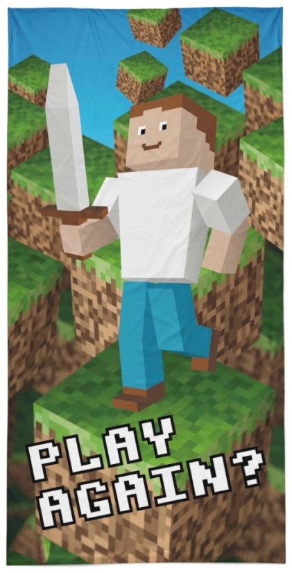 Detská plážová osuška Minecraft 100% bavlna