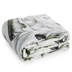 Bársony steppelt takaró - trópusi monstera levélminta