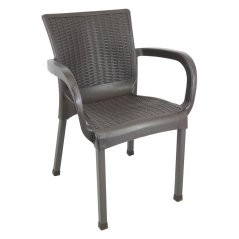 Fotoliu de grădină din rattan în maro
