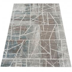 Skandinavischer Teppich mit geometrischen Mustern